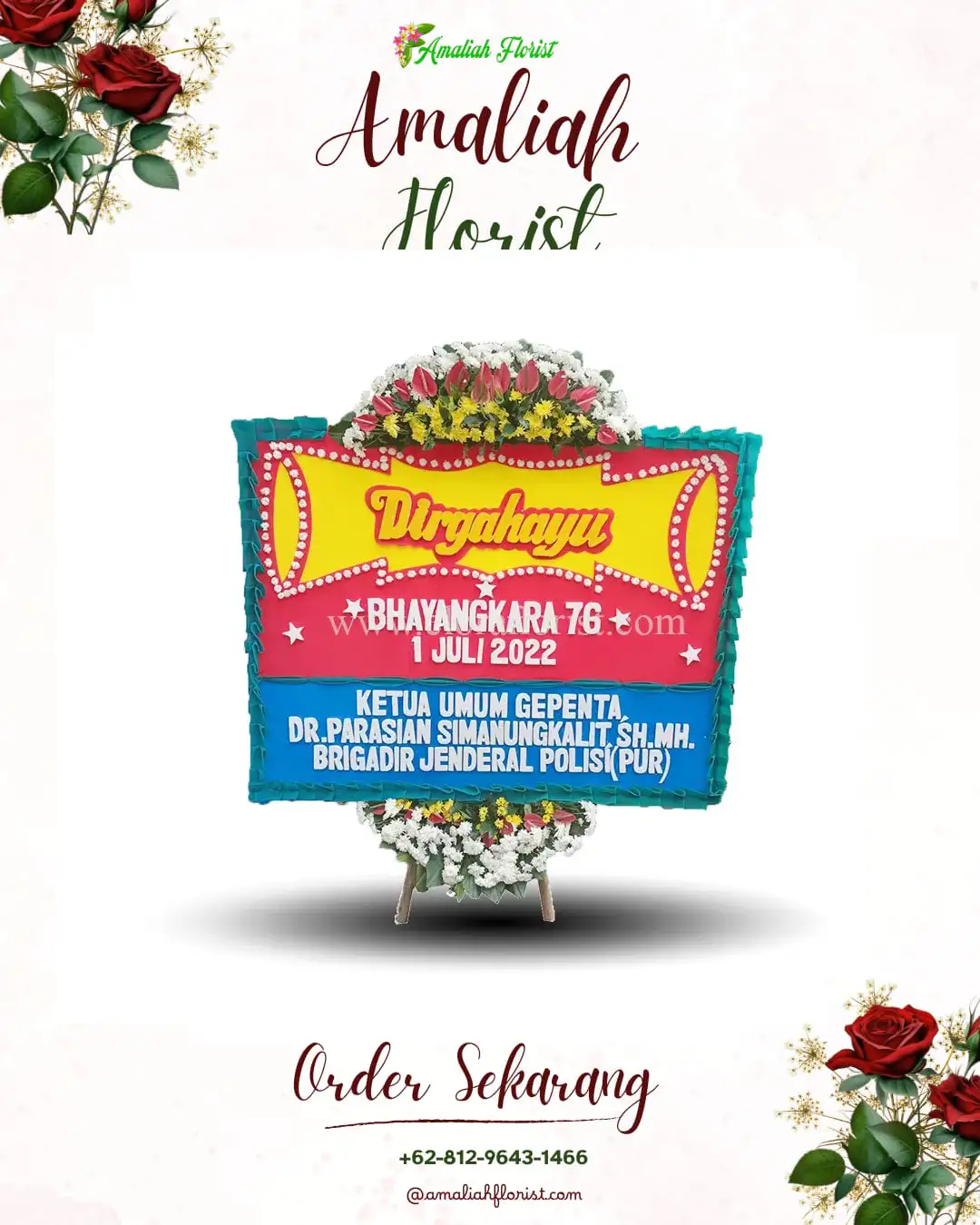 Papan Bunga HUT Ulang Tahun Landak